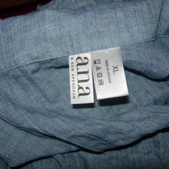 a.n.a chambray swim suit coverup XL - Picture 5 of 5